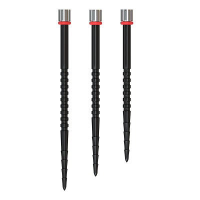one80 Steel Darts R2 Revolution Interchange Points 2,35 mm Point Wechselspitzen Schwarz Grooved A 48 mm