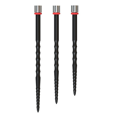 one80 Steel Darts R2 Revolution Interchange Points 2,35 mm Point Wechselspitzen Schwarz Grooved B 44 mm
