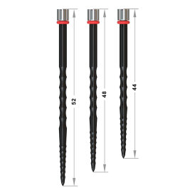 one80 Steel Darts R2 Revolution Interchange Points 2,35 mm Point Wechselspitzen Schwarz Grooved B 44 mm