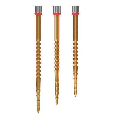 one80 Steel Darts R2 Revolution Interchange Points 2,35 mm Point Wechselspitzen Gold Grooved A 48 mm