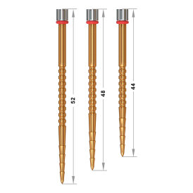 one80 Steel Darts R2 Revolution Interchange Points 2,35 mm Point Wechselspitzen Gold Grooved A 52 mm