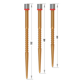 one80 Steel Darts R2 Revolution Interchange Points 2,35 mm Point Wechselspitzen Gold Grooved C 44 mm