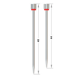 one80 Steel Darts R2 Revolution Interchange Points 1,5 mm Point Wechselspitzen incl. Adaptor Silber Smooth 1,50mm 44 mm
