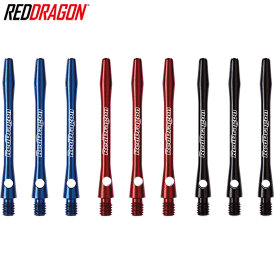 Red Dragon Dart Shaft  Laser Etched Aluminium Dartshaft Schwarz M Mittel