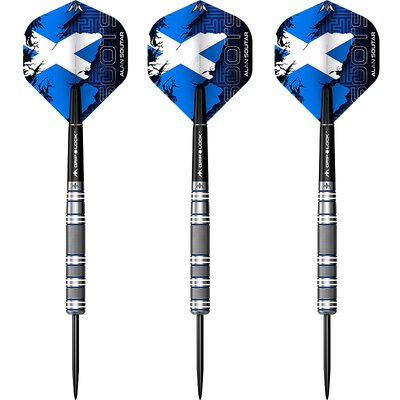 Mission Darts Steel Darts Alan Soutar Soots Blue & White Electro 90% Tungsten Steeltip Darts Steeldart