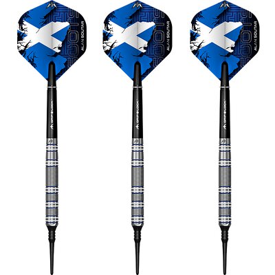 Mission Darts Soft Darts Alan Soutar Soots Blue & White Electro 90% Tungsten Softtip Darts Softdart 22 g