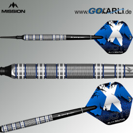 Mission Darts Soft Darts Alan Soutar Soots Blue & White Electro 90% Tungsten Softtip Darts Softdart 22 g
