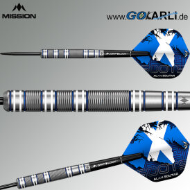Mission Darts Steel Darts Alan Soutar Soots Blue & White Electro 90% Tungsten Steeltip Darts Steeldart 24 g