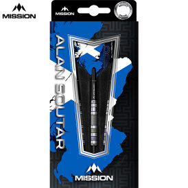 Mission Darts Steel Darts Alan Soutar Soots Blue & White Electro 90% Tungsten Steeltip Darts Steeldart 28 g