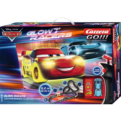 Carrera GO!!! Rennbahn Autorennbahn Disney Cars - Glow Racers Set / Grundpackung 62559