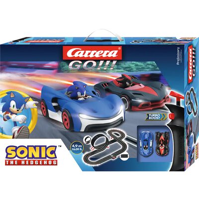 Carrera GO!!! Rennbahn Autorennbahn Sonic The Hedgehog 4,9 m Set / Grundpackung 62566