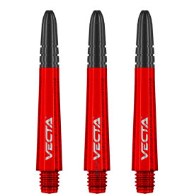 Winmau Vecta Shaft Composite mit leichtem aluminiumlegierten Top 3er Set Rot Intermediate
