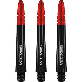 Winmau Vecta Shaft Composite mit leichtem aluminiumlegierten Top 3er Set Blade 6 Black M Mittel