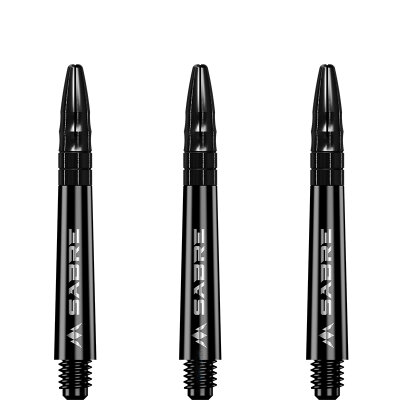Mission Dart Sabre Shafts Black mit Aluminium-Top 3er Set Schwarz IM Intermediate
