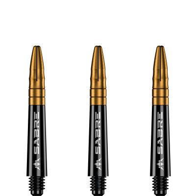 Mission Dart Sabre Shafts Black mit Aluminium-Top 3er Set Gold S Kurz