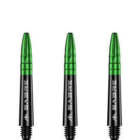 Mission Dart Sabre Shafts Black mit Aluminium-Top 5er Set Grün M Mittel
