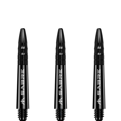 Mission Dart Sabre Shafts Black mit Aluminium-Top 5er Set Schwarz S Kurz