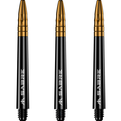 Mission Dart Sabre Shafts Black mit Aluminium-Top 5er Set Gold M Mittel