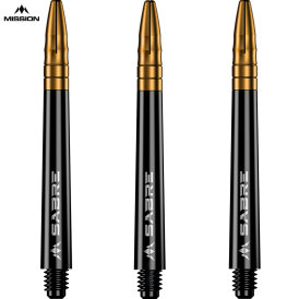 Mission Dart Sabre Shafts Black mit Aluminium-Top 5er Set Gold M Mittel