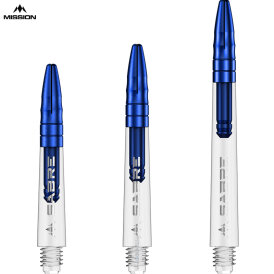 Mission Dart Sabre Shafts Clear mit Aluminium-Top 3er Set verschiedene Farben und Längen
