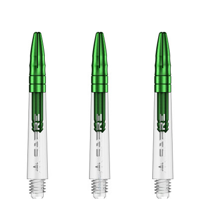Mission Dart Sabre Shafts Clear mit Aluminium-Top 3er Set Grün IM Intermediate