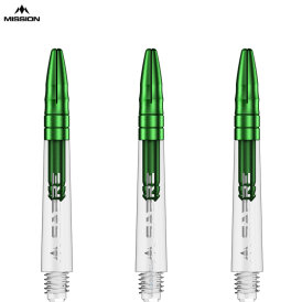 Mission Dart Sabre Shafts Clear mit Aluminium-Top 3er Set Grün IM Intermediate