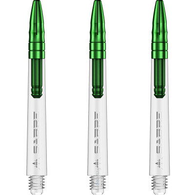 Mission Dart Sabre Shafts Clear mit Aluminium-Top 3er Set Grün M Mittel