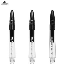 Mission Dart Sabre Shafts Clear mit Aluminium-Top 3er Set Schwarz IM Intermediate