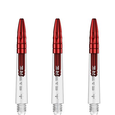 Mission Dart Sabre Shafts Clear mit Aluminium-Top 3er Set Rot IM Intermediate
