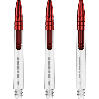 Mission Dart Sabre Shafts Clear mit Aluminium-Top 3er Set Rot M Mittel