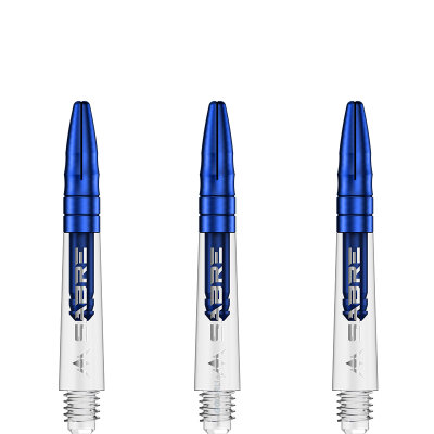 Mission Dart Sabre Shafts Clear mit Aluminium-Top 3er Set Blau S Kurz