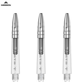 Mission Dart Sabre Shafts Clear mit Aluminium-Top 3er Set Silber IM Intermediate