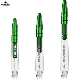 Mission Dart Sabre Shafts Clear mit Aluminium-Top 5er Set verschiedene Farben und Längen