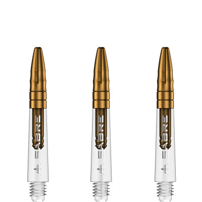 Mission Dart Sabre Shafts Clear mit Aluminium-Top 5er Set Gold S Kurz