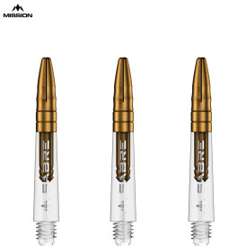 Mission Dart Sabre Shafts Clear mit Aluminium-Top 5er Set Gold S Kurz