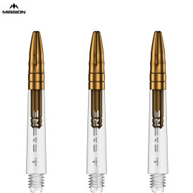 Mission Dart Sabre Shafts Clear mit Aluminium-Top 5er Set Gold IM Intermediate