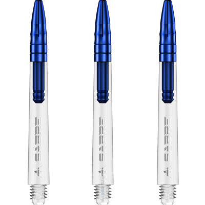 Mission Dart Sabre Shafts Clear mit Aluminium-Top 5er Set Blau M Mittel