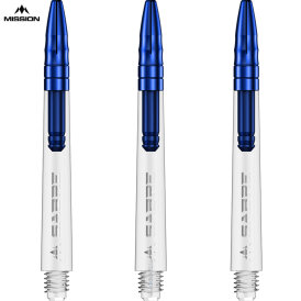 Mission Dart Sabre Shafts Clear mit Aluminium-Top 5er Set Blau M Mittel