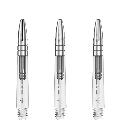 Mission Dart Sabre Shafts Clear mit Aluminium-Top 5er Set Silber IM Intermediate