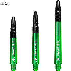 Mission Dart Sabre Shafts Colour mit Aluminium-Top 3er Set verschiedene Farben und Längen