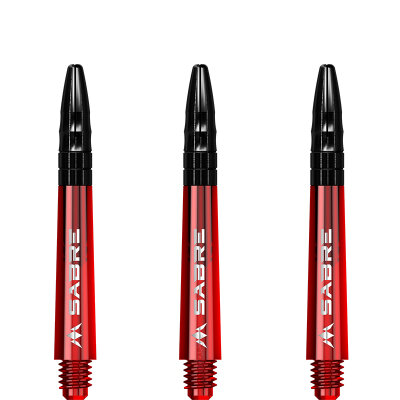 Mission Dart Sabre Shafts Colour mit Aluminium-Top 3er Set Rot IM Intermediate