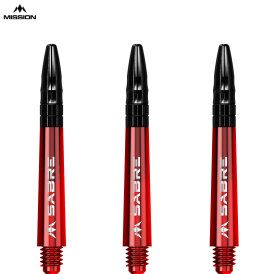 Mission Dart Sabre Shafts Colour mit Aluminium-Top 3er Set Rot IM Intermediate