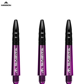 Mission Dart Sabre Shafts Colour mit Aluminium-Top 3er Set Lila S Kurz