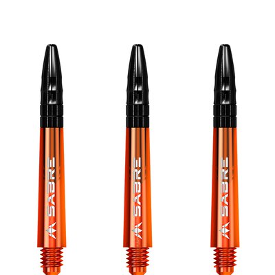 Mission Dart Sabre Shafts Colour mit Aluminium-Top 3er Set Orange IM Intermediate