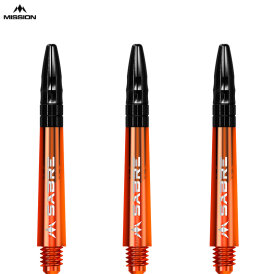 Mission Dart Sabre Shafts Colour mit Aluminium-Top 3er Set Orange IM Intermediate