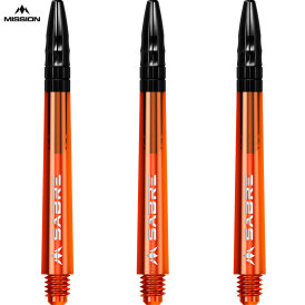 Mission Dart Sabre Shafts Colour mit Aluminium-Top 3er Set  Orange M Mittel