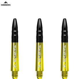 Mission Dart Sabre Shafts Colour mit Aluminium-Top 3er Set Gelb S Kurz
