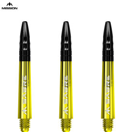 Mission Dart Sabre Shafts Colour mit Aluminium-Top 3er Set Gelb IM Intermediate