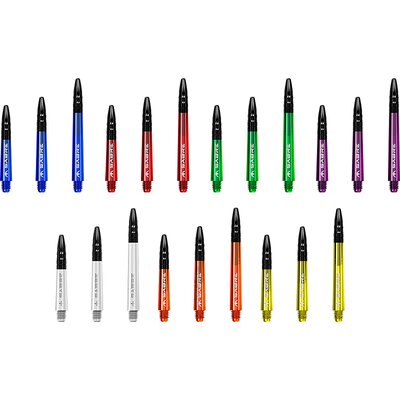 Mission Dart Sabre Shafts Colour mit Aluminium-Top 5er Set verschiedene Farben und Längen