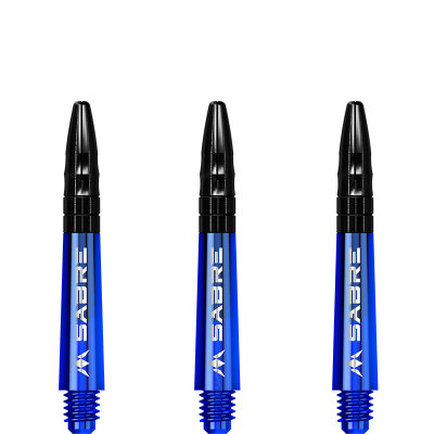Mission Dart Sabre Shafts Colour mit Aluminium-Top 5er Set Blau S Kurz